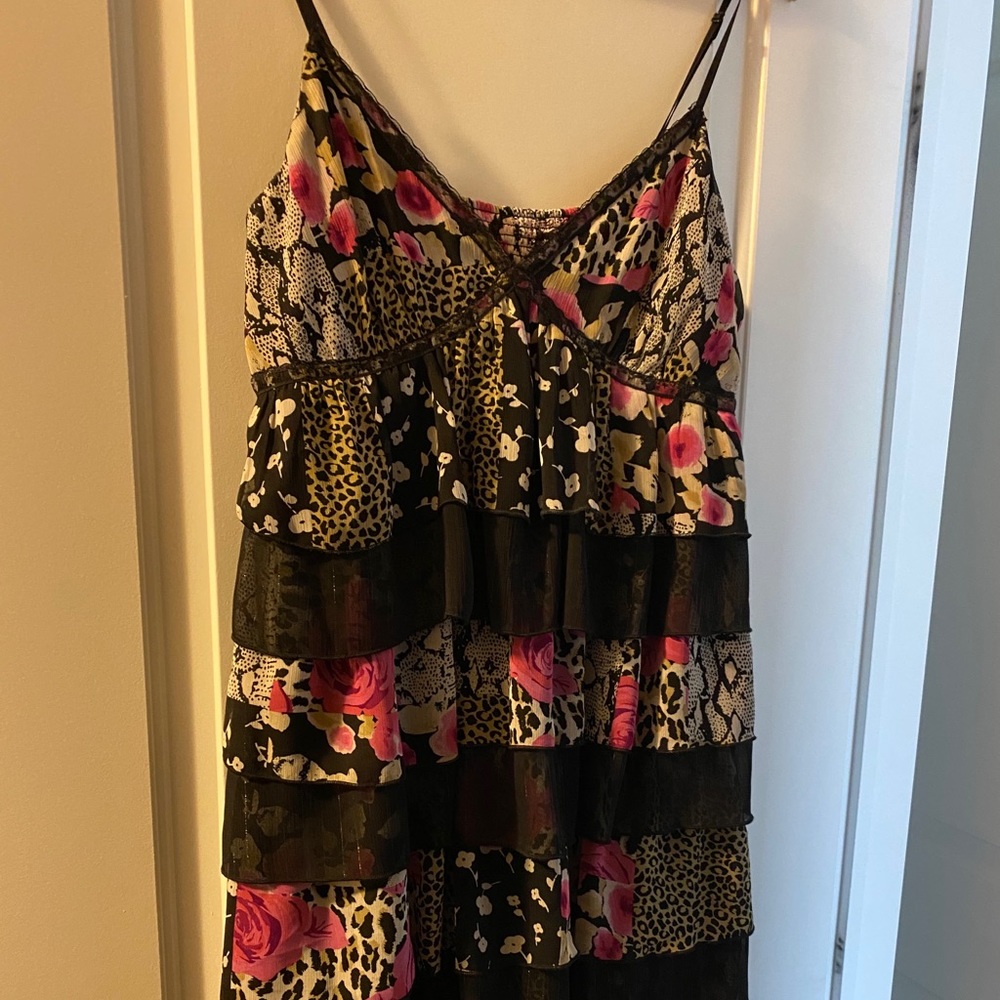 Express mini dress - multiple prints - ruffled.